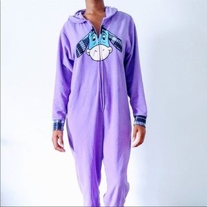 Used Adult Eeyore Pajama Onesie L (12-14) Disney
